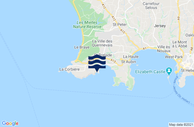 Mappa delle Getijden in Beauport Beach, France