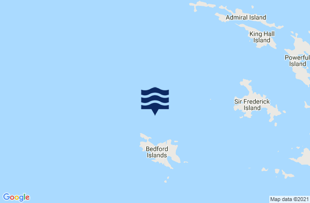Mappa delle Getijden in Bedford Islands, Australia