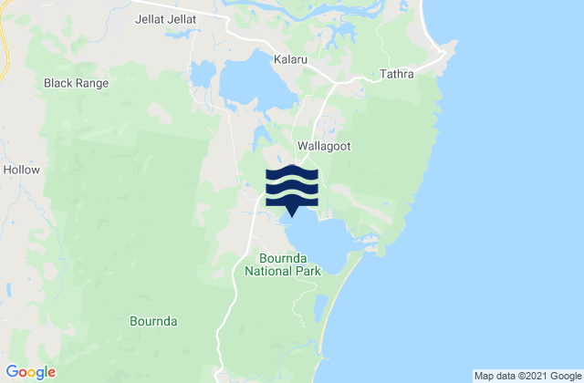 Mappa delle Getijden in Bega, Australia