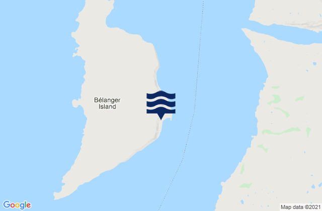 Mappa delle Getijden in Belanger Island, Canada