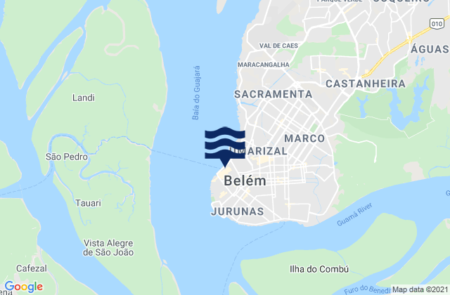 Mappa delle Getijden in Belem (Para), Brazil