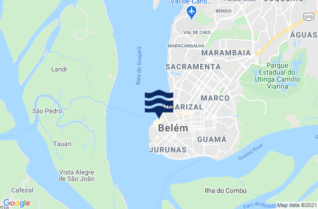 Mappa delle Getijden in Belem, Brazil