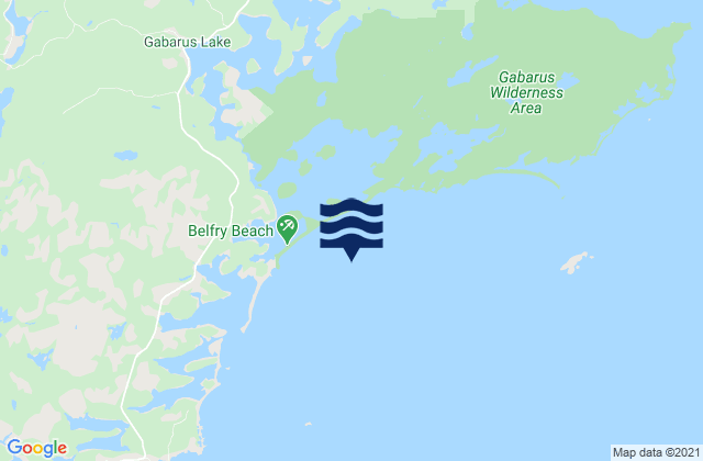 Mappa delle Getijden in Belfry Beach, Canada