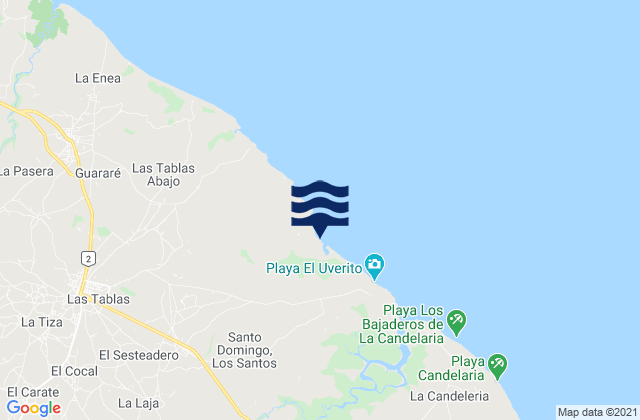 Mappa delle Getijden in Bella Vista, Panama