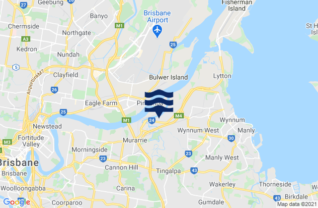 Mappa delle Getijden in Belmont, Australia