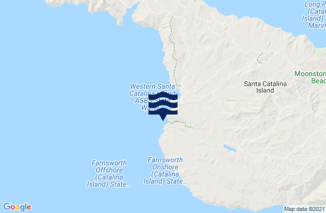Mappa delle Getijden in Ben Weston (Catalina Island), United States