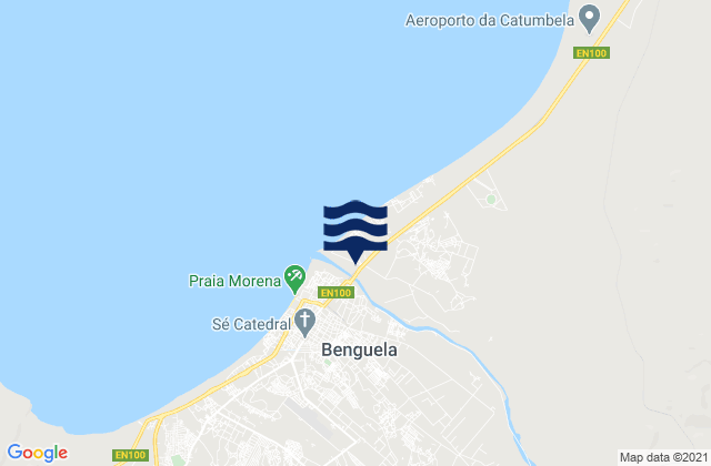Mappa delle Getijden in Benguela, Angola
