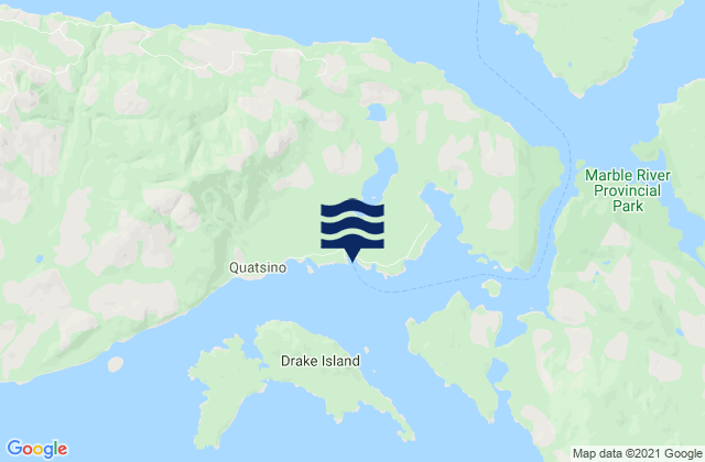 Mappa delle Getijden in Bergh Cove, Canada
