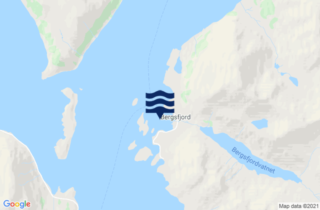 Mappa delle Getijden in Bergsfjord, Norway
