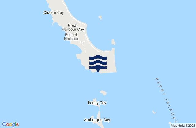 Mappa delle Getijden in Berry Islands District, Bahamas