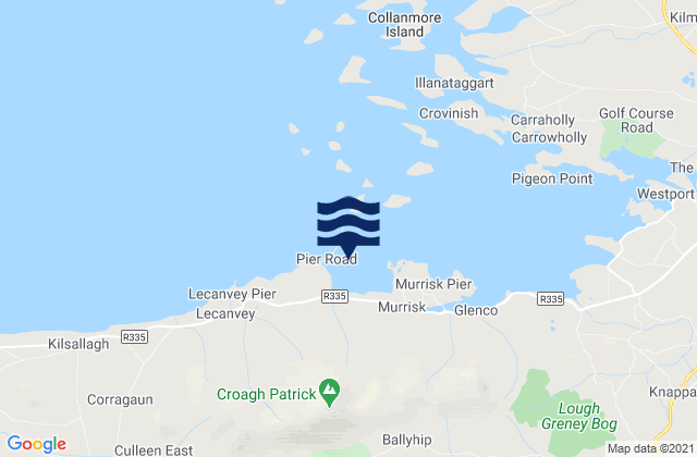 Mappa delle Getijden in Bertra Beach (Murrisk), Ireland