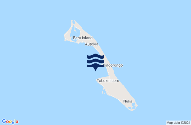 Mappa delle Getijden in Beru, Kiribati