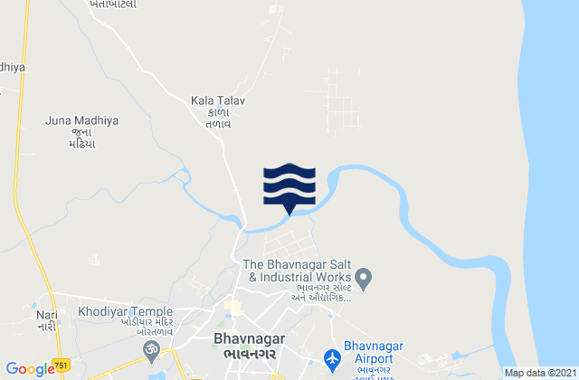 Mappa delle Getijden in Bhavnagar, India