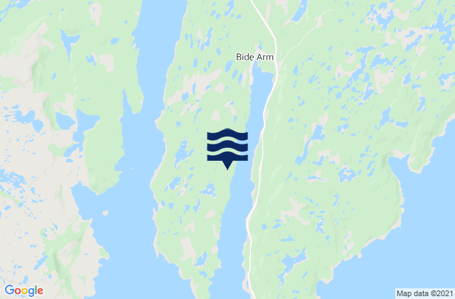 Mappa delle Getijden in Bide Arm, Canada
