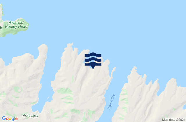 Mappa delle Getijden in Big Bay, New Zealand