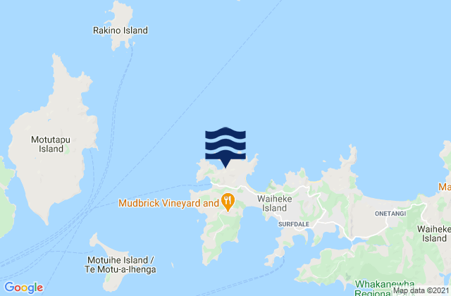 Mappa delle Getijden in Big Oneroa Beach, New Zealand