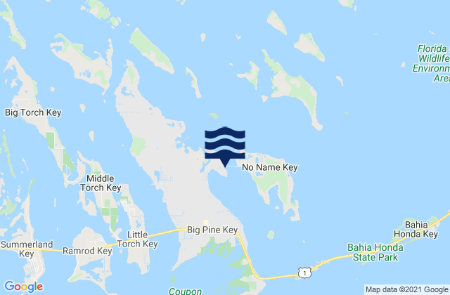 Mappa delle Getijden in Big Pine Key (Bogie Channel Bridge), United States