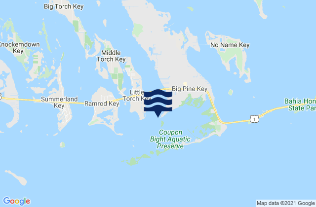 Mappa delle Getijden in Big Pine Key (Newfound Harbor Channel), United States