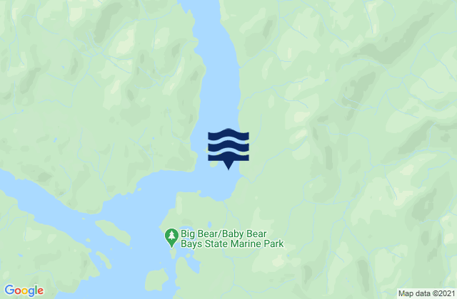 Mappa delle Getijden in Big Rose Island, United States