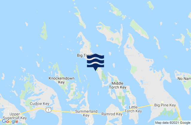 Mappa delle Getijden in Big Torch Key (Niles Channel), United States