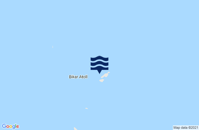 Mappa delle Getijden in Bikar (Dawson) Atoll, Kiribati