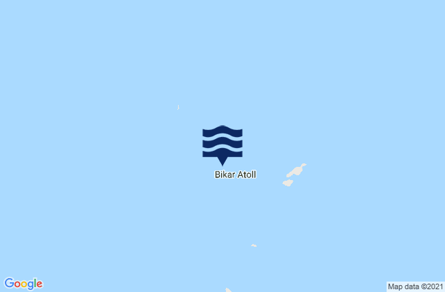 Mappa delle Getijden in Bikar Atoll, Marshall Islands