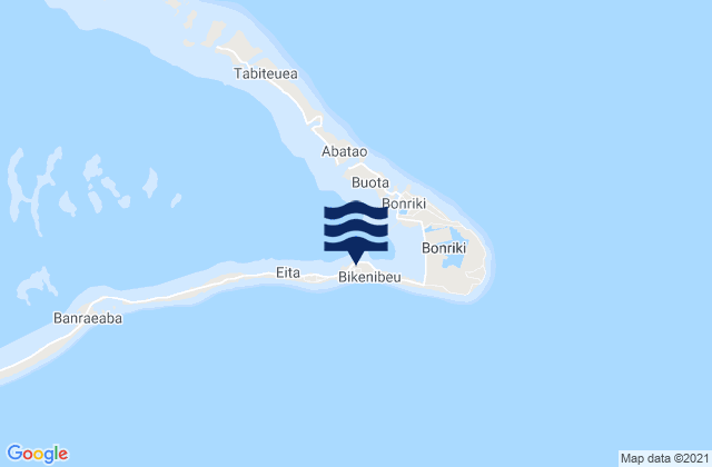 Mappa delle Getijden in Bikenibeu Village, Kiribati