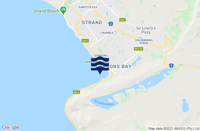 Mappa delle Getijden in Bikini Beach (Gordon's Bay), South Africa
