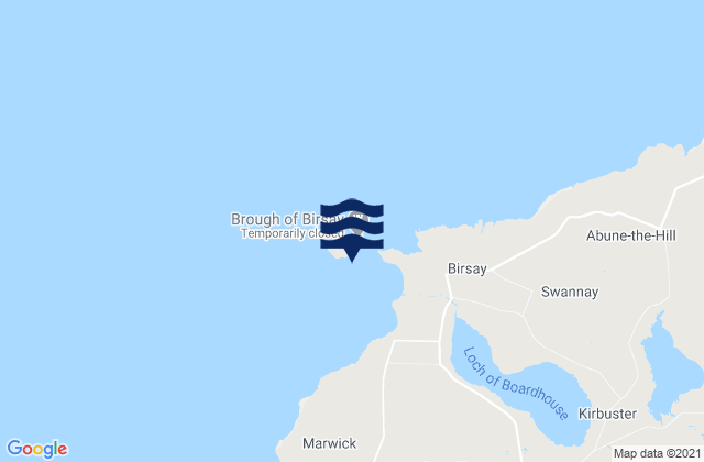Mappa delle Getijden in Birsay Bay, United Kingdom