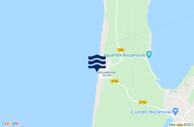 Mappa delle Getijden in Biscarrosse-Plage, France
