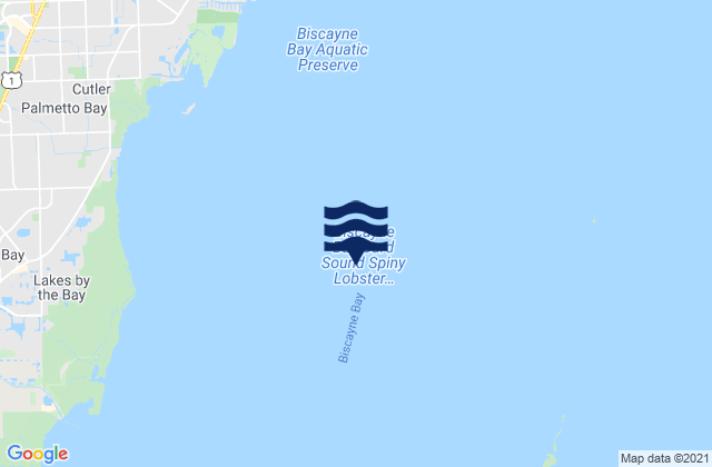 Mappa delle Getijden in Biscayne Bay, United States