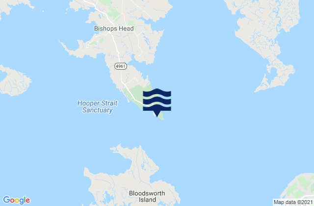 Mappa delle Getijden in Bishops Head Hooper Strait, United States
