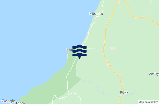 Mappa delle Getijden in Bitica, Equatorial Guinea