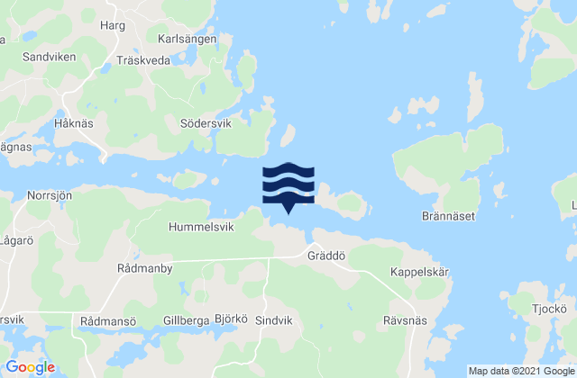 Mappa delle Getijden in Björkö, Sweden