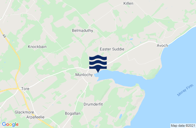 Mappa delle Getijden in Black Isle, United Kingdom