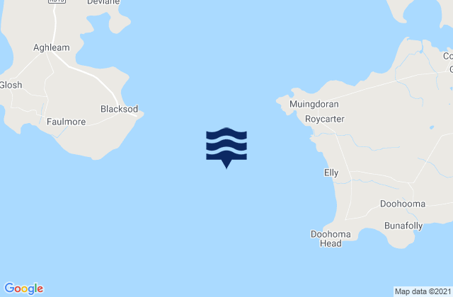 Mappa delle Getijden in Blacksod Bay, Ireland