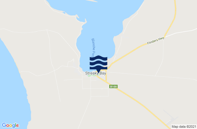 Mappa delle Getijden in Blanche Port (Streaky Bay), Australia