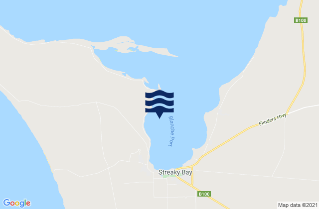 Mappa delle Getijden in Blanche Port, Australia