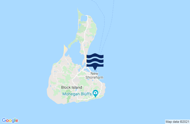 Mappa delle Getijden in Block Island (Old Harbor), United States