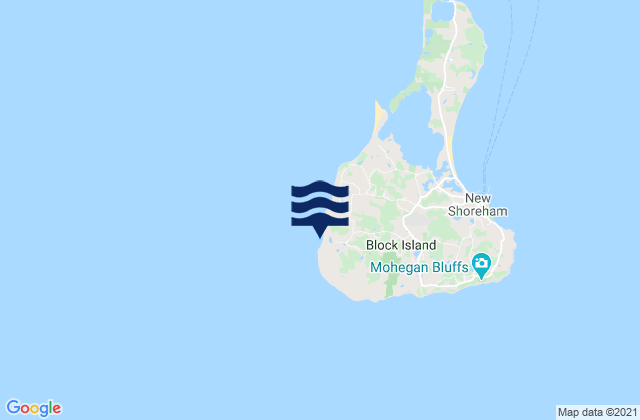 Mappa delle Getijden in Block Island (West), United States