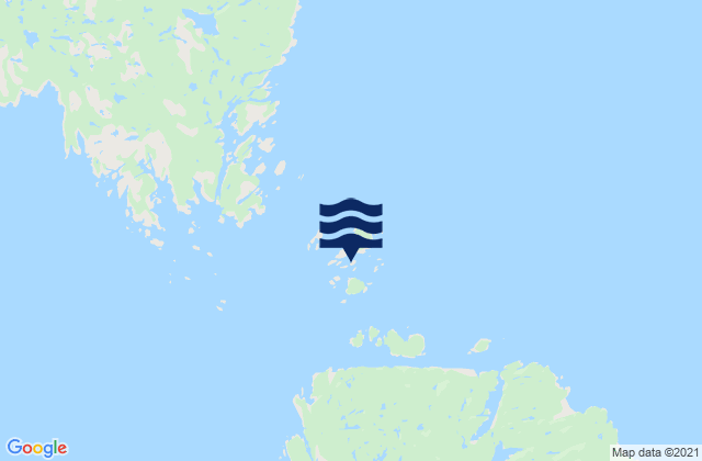 Mappa delle Getijden in Block Islands, Canada