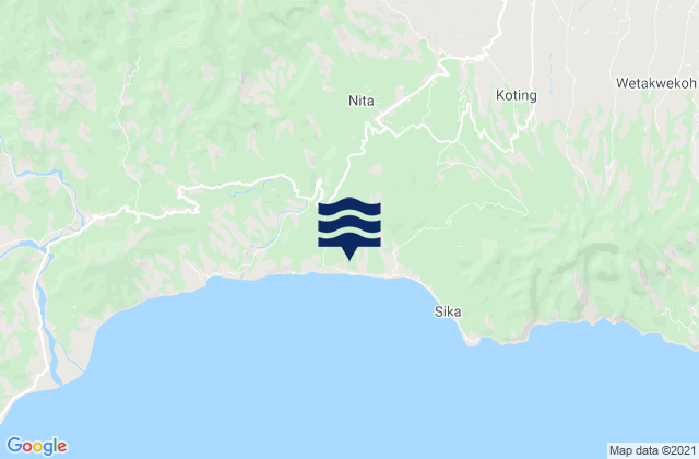 Mappa delle Getijden in Bloro, Indonesia