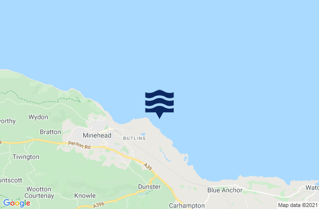 Mappa delle Getijden in Blue Anchor Bay, United Kingdom