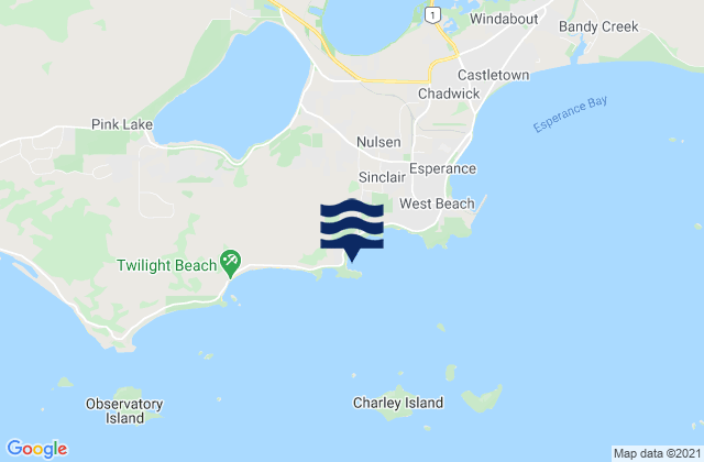 Mappa delle Getijden in Blue Haven Beach, Australia