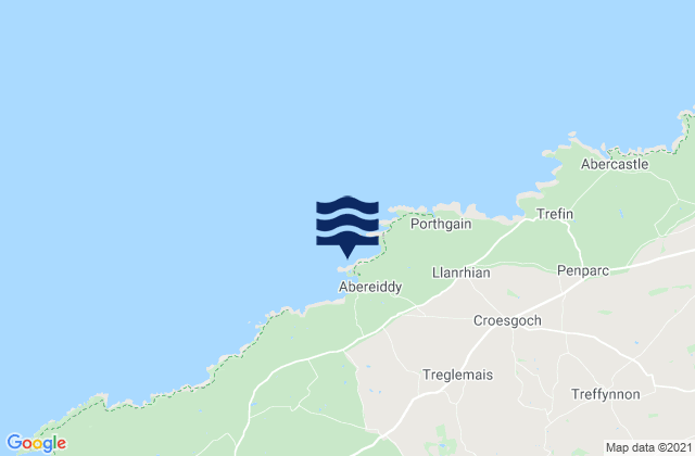 Mappa delle Getijden in Blue Lagoon Beach, United Kingdom