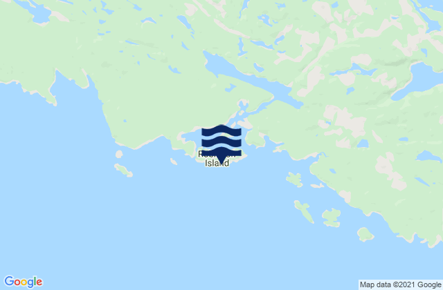 Mappa delle Getijden in Blunden Harbour, Canada