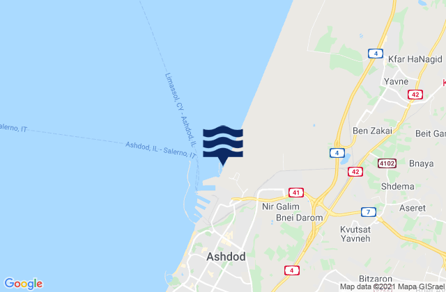Mappa delle Getijden in Bnei Ayish, Israel