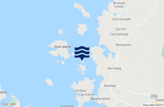 Mappa delle Getijden in Bo Island, Ireland