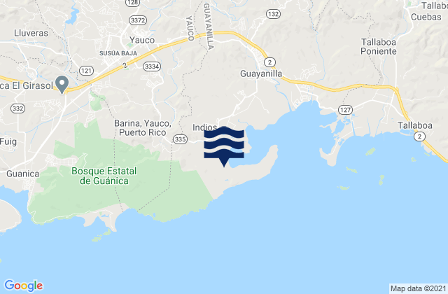 Mappa delle Getijden in Boca Barrio, Puerto Rico