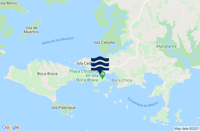 Mappa delle Getijden in Boca Chica, Panama